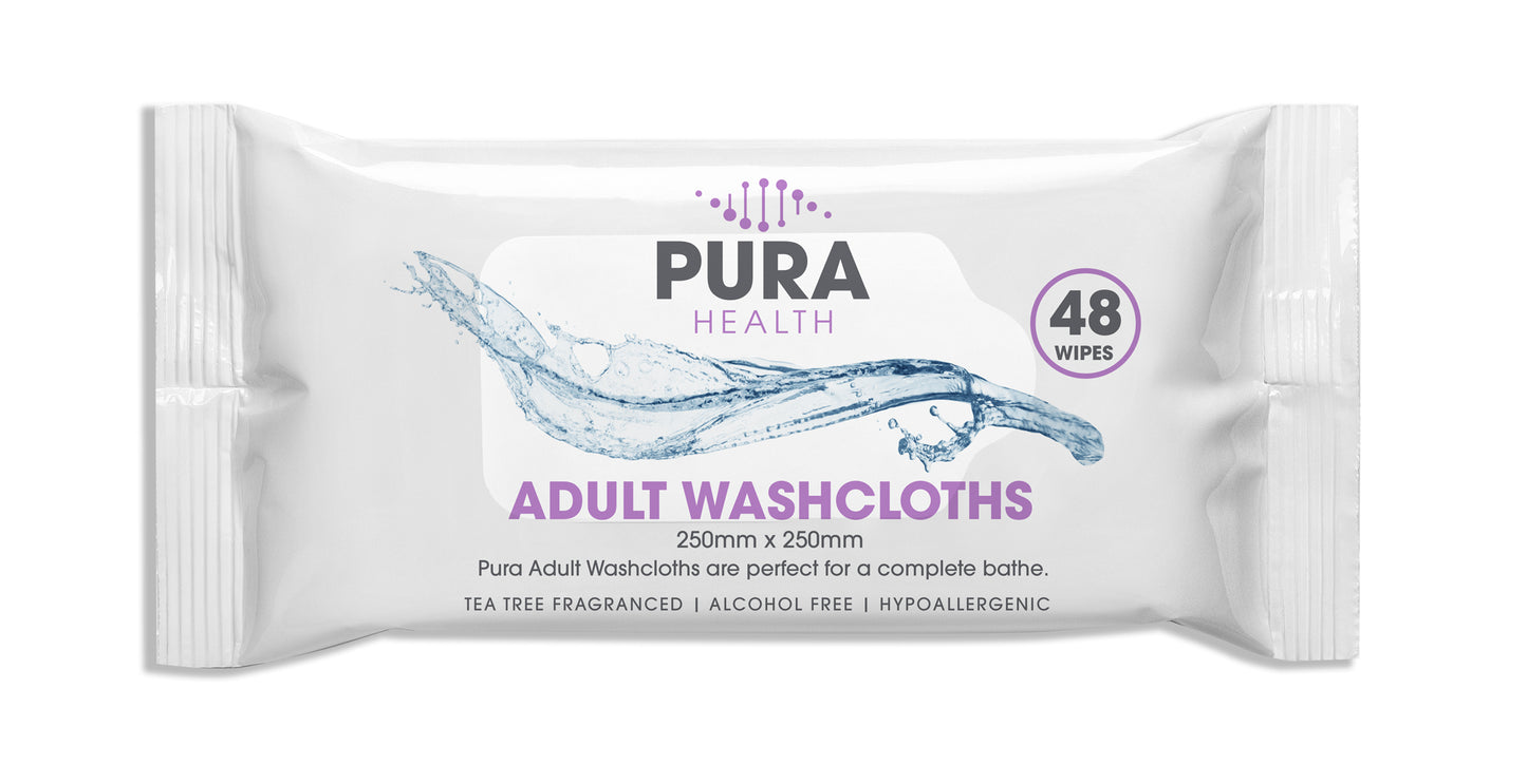 ADULT WASHCLOTH WIPES PACK OF 48